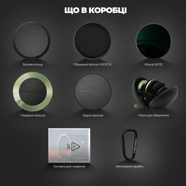 Змінний ND фільтр Brandon Li x Freewell VND/CPL 72mm на 1-10 стопів FW-BL72-VNDKIT фото
